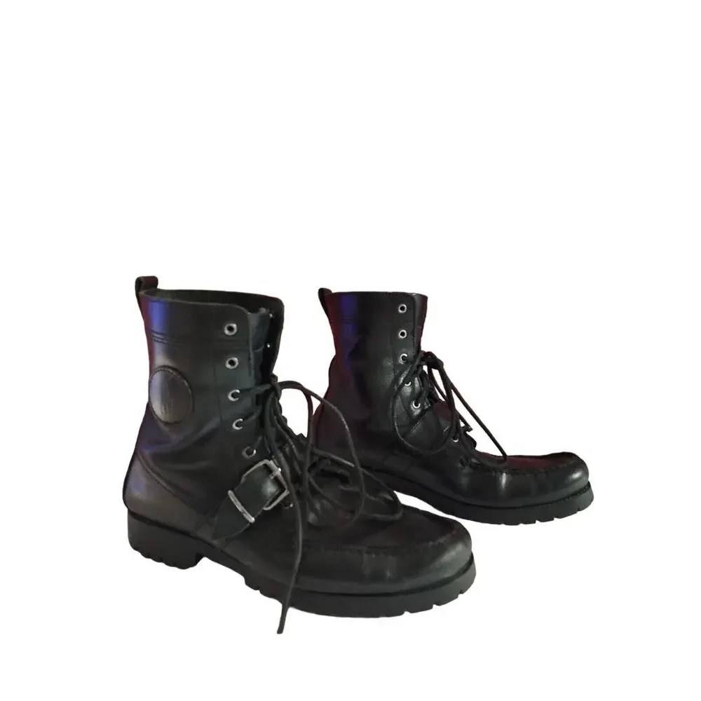 VINTAGE POLO SPORT RALPH LAUREN LEATHER RANGER BOOTS sz 11 d black